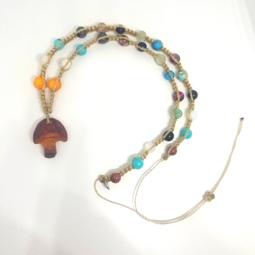 SOLD Avacado Stone choker